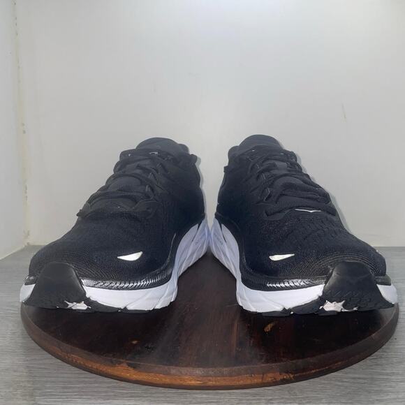 Hoka One One Clifton 8 Men’s 12.5 Black White Athletic Running Shoes Sneakers main image 9
